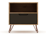Rockefeller Nightstand 1.0 in Nature and Textured Grey (set of 2) by Manhattan Comfort at Eve Furniture