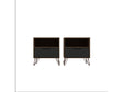 Rockefeller Nightstand 1.0 in Nature and Textured Grey (set of 2) by Manhattan Comfort at Eve Furniture