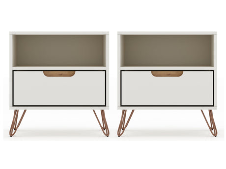 Rockefeller Nightstand 1.0 in Off White and Nature (set of 2) by Manhattan Comfort at Eve Furniture