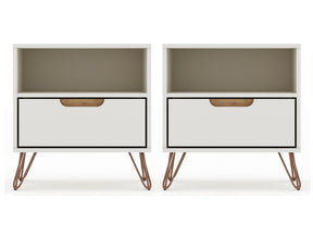 Rockefeller Nightstand 1.0 in Off White and Nature (set of 2) by Manhattan Comfort at Eve Furniture