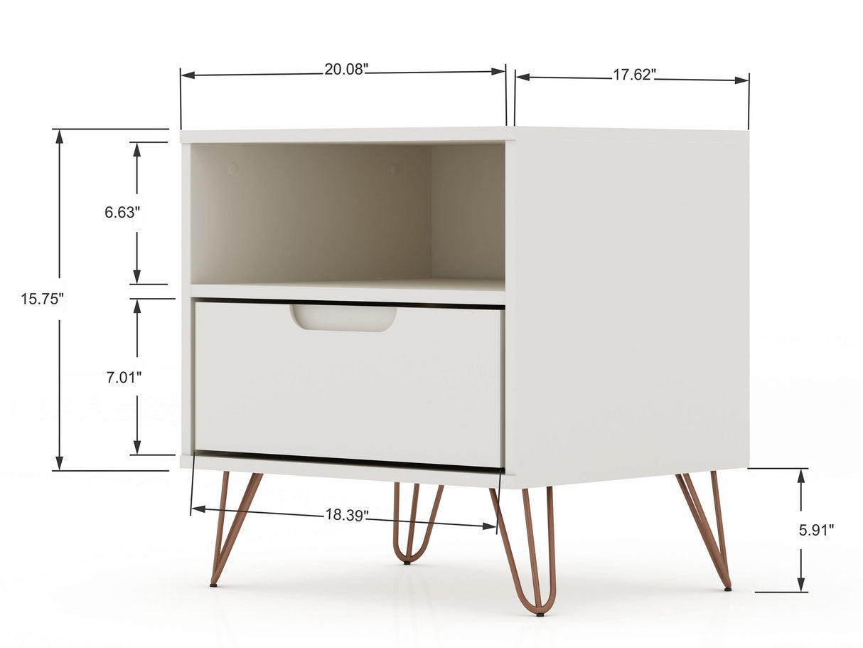 Rockefeller Nightstand 1.0 in Off White (set of 2) by Manhattan Comfort at Eve Furniture