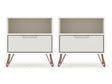 Rockefeller Nightstand 1.0 in Off White (set of 2) by Manhattan Comfort at Eve Furniture