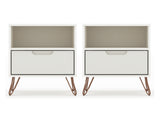 Rockefeller Nightstand 1.0 in Off White (set of 2) by Manhattan Comfort at Eve Furniture
