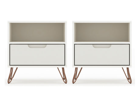 Rockefeller Nightstand 1.0 in Off White (set of 2) by Manhattan Comfort at Eve Furniture