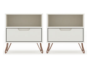 Rockefeller Nightstand 1.0 in Off White (set of 2) by Manhattan Comfort at Eve Furniture