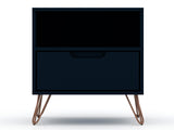 Rockefeller Nightstand 1.0 in Tatiana Midnight Blue (set of 2) by Manhattan Comfort at Eve Furniture