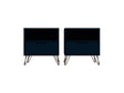 Rockefeller Nightstand 1.0 in Tatiana Midnight Blue (set of 2) by Manhattan Comfort at Eve Furniture