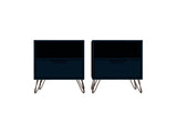 Rockefeller Nightstand 1.0 in Tatiana Midnight Blue (set of 2) by Manhattan Comfort at Eve Furniture