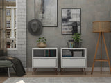 Rockefeller Nightstand 1.0 in White (set of 2) by Manhattan Comfort at Eve Furniture