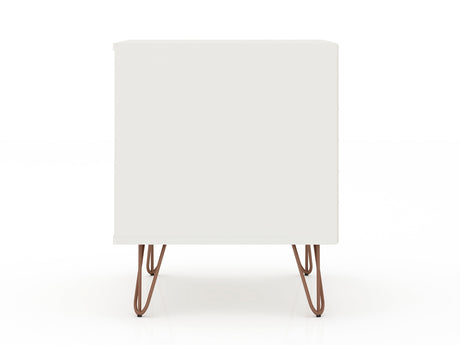 Rockefeller Nightstand 1.0 in White (set of 2) by Manhattan Comfort at Eve Furniture