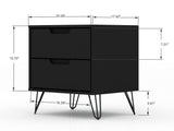 Rockefeller Nightstand 2.0 in Black (set of 2) by Manhattan Comfort at Eve Furniture