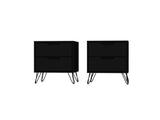 Rockefeller Nightstand 2.0 in Black (set of 2) by Manhattan Comfort at Eve Furniture