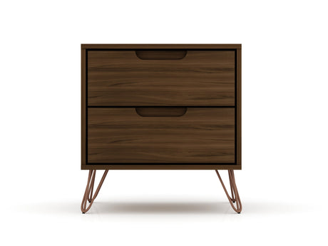 Rockefeller Nightstand 2.0 in Brown (set of 2) by Manhattan Comfort at Eve Furniture