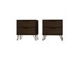 Rockefeller Nightstand 2.0 in Brown (set of 2) by Manhattan Comfort at Eve Furniture
