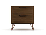 Rockefeller Nightstand 2.0 in Brown (set of 2) by Manhattan Comfort at Eve Furniture