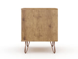 Rockefeller Nightstand 2.0 in Nature and Rose Pink (set of 2) by Manhattan Comfort at Eve Furniture