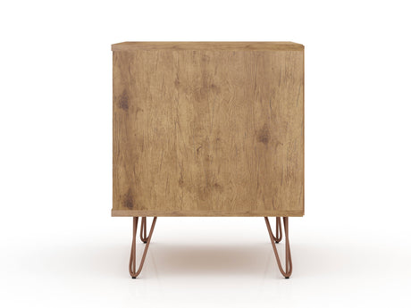 Rockefeller Nightstand 2.0 in Nature and Rose Pink (set of 2) by Manhattan Comfort at Eve Furniture