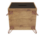 Rockefeller Nightstand 2.0 in Nature and Textured Grey (set of 2) by Manhattan Comfort at Eve Furniture