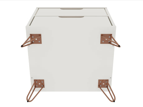 Rockefeller Nightstand 2.0 in Off White and Nature (set of 2) by Manhattan Comfort at Eve Furniture