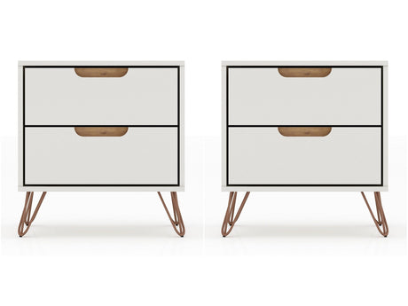 Rockefeller Nightstand 2.0 in Off White and Nature (set of 2) by Manhattan Comfort at Eve Furniture