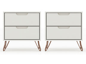 Rockefeller Nightstand 2.0 in Off White (set of 2) by Manhattan Comfort at Eve Furniture