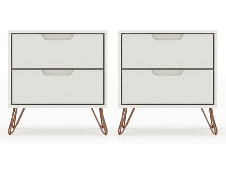 Rockefeller Nightstand 2.0 in Off White (set of 2) by Manhattan Comfort at Eve Furniture