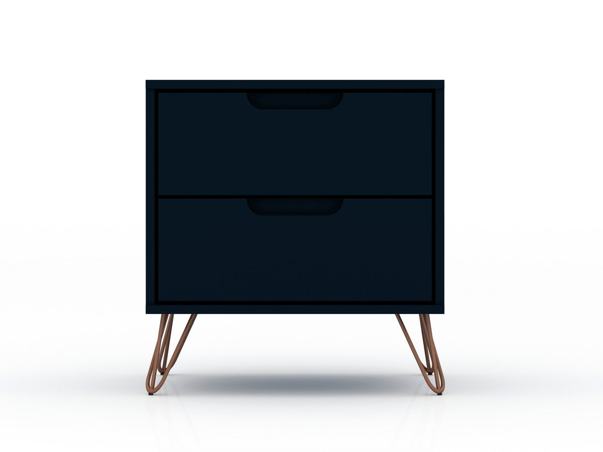 Rockefeller Nightstand 2.0 in Tatiana Midnight Blue (set of 2) by Manhattan Comfort at Eve Furniture