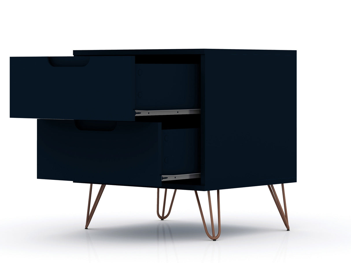 Rockefeller Nightstand 2.0 in Tatiana Midnight Blue (set of 2) by Manhattan Comfort at Eve Furniture