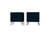Rockefeller Nightstand 2.0 in Tatiana Midnight Blue (set of 2) by Manhattan Comfort at Eve Furniture
