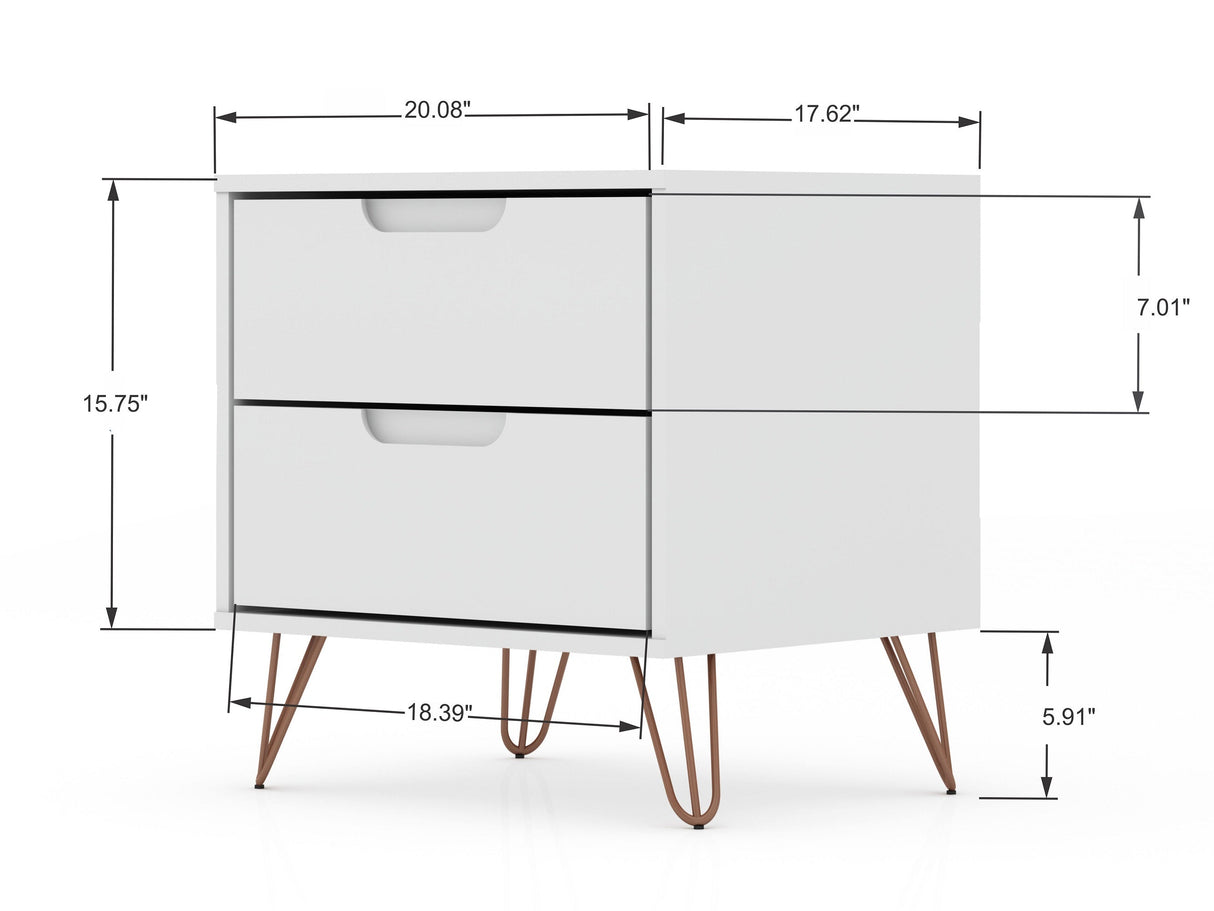 Rockefeller Nightstand 2.0 in White (set of 2) by Manhattan Comfort at Eve Furniture