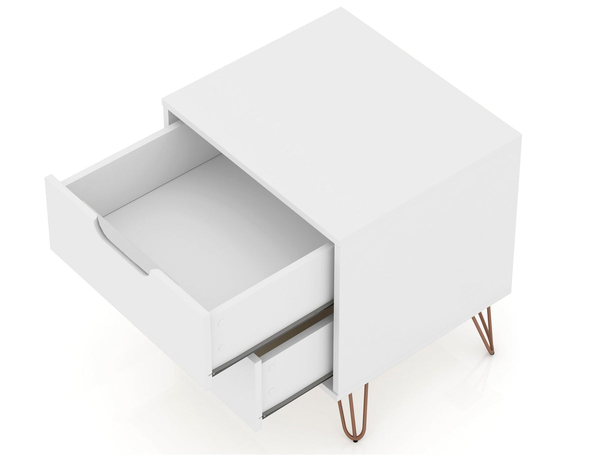 Rockefeller Nightstand 2.0 in White (set of 2) by Manhattan Comfort at Eve Furniture