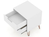 Rockefeller Nightstand 2.0 in White (set of 2) by Manhattan Comfort at Eve Furniture