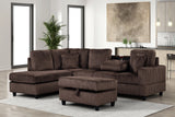Rocket Chocolate Reversible Sectional by Happy Homes at Eve Furniture