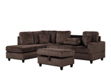 Rocket Chocolate Reversible Sectional by Happy Homes at Eve Furniture