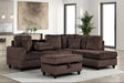 Rocket Chocolate Reversible Sectional by Happy Homes at Eve Furniture