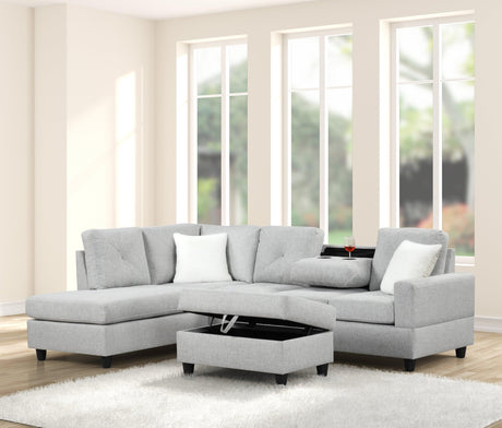 Rocket Gray Reversible Sectional by Happy Homes at Eve Furniture