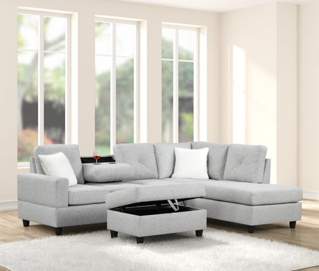 Rocket Gray Reversible Sectional by Happy Homes at Eve Furniture