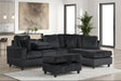 Rocket Black Onyx Reversible Sectional by Happy Homes at Eve Furniture