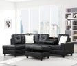Rocket PU Black Reversible Sectional by Happy Homes at Eve Furniture