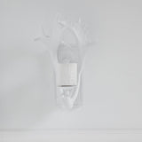 Rockland White Resin Antlers Wall Sconce by Mercana at Eve Furniture