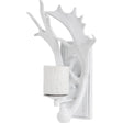 Rockland White Resin Antlers Wall Sconce by Mercana at Eve Furniture