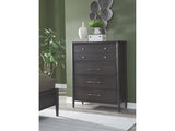 Rockport Five Drawer Oak Wood Chest in Yin by Modus Furniture at Eve Furniture