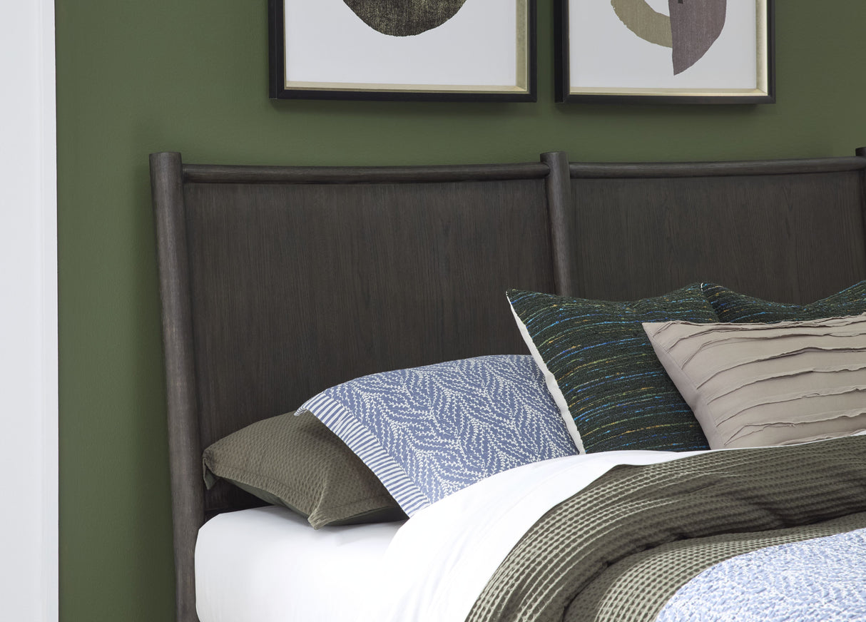Rockport Oak Wood California King Platform Bed in Yin by Modus Furniture at Eve Furniture