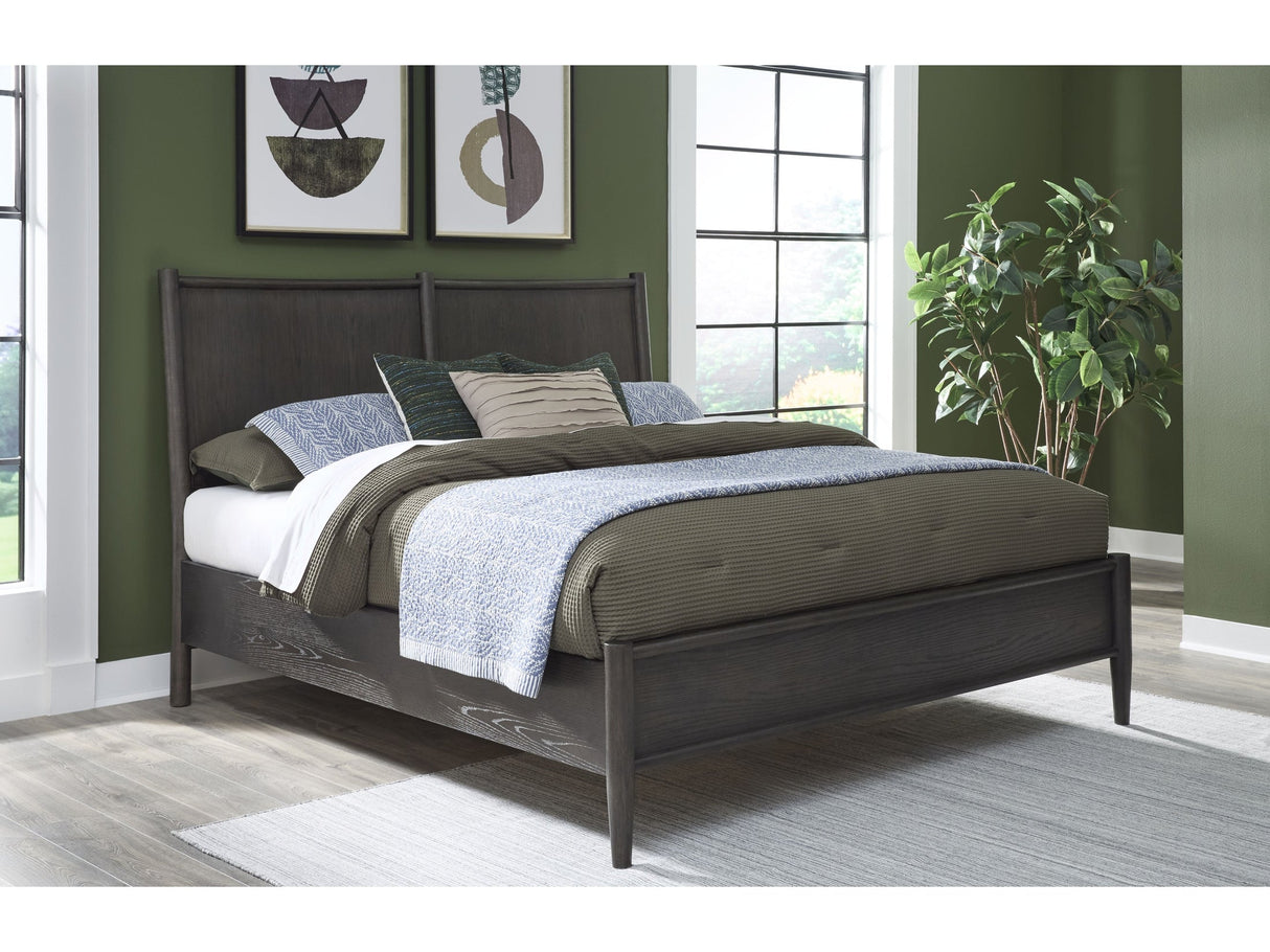 Rockport Oak Wood California King Platform Bed in Yin by Modus Furniture at Eve Furniture