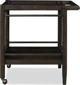 Rockport Yin Two Shelf Rolling Bar Cart by Modus Furniture at Eve Furniture