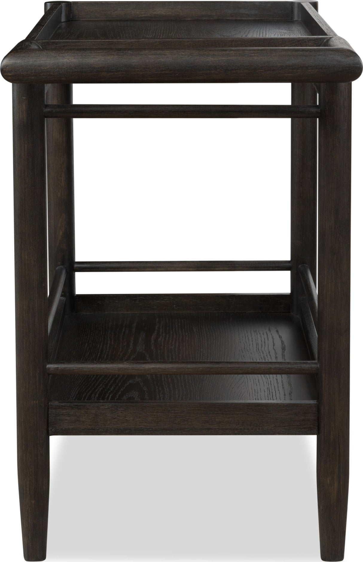 Rockport Yin Two Shelf Rolling Bar Cart by Modus Furniture at Eve Furniture