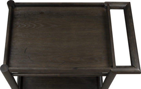 Rockport Yin Two Shelf Rolling Bar Cart by Modus Furniture at Eve Furniture