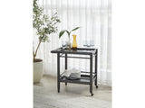Rockport Yin Two Shelf Rolling Bar Cart by Modus Furniture at Eve Furniture