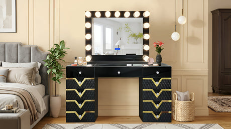 Rockstar Black Vanity Set by New Era Innovations at Eve Furniture