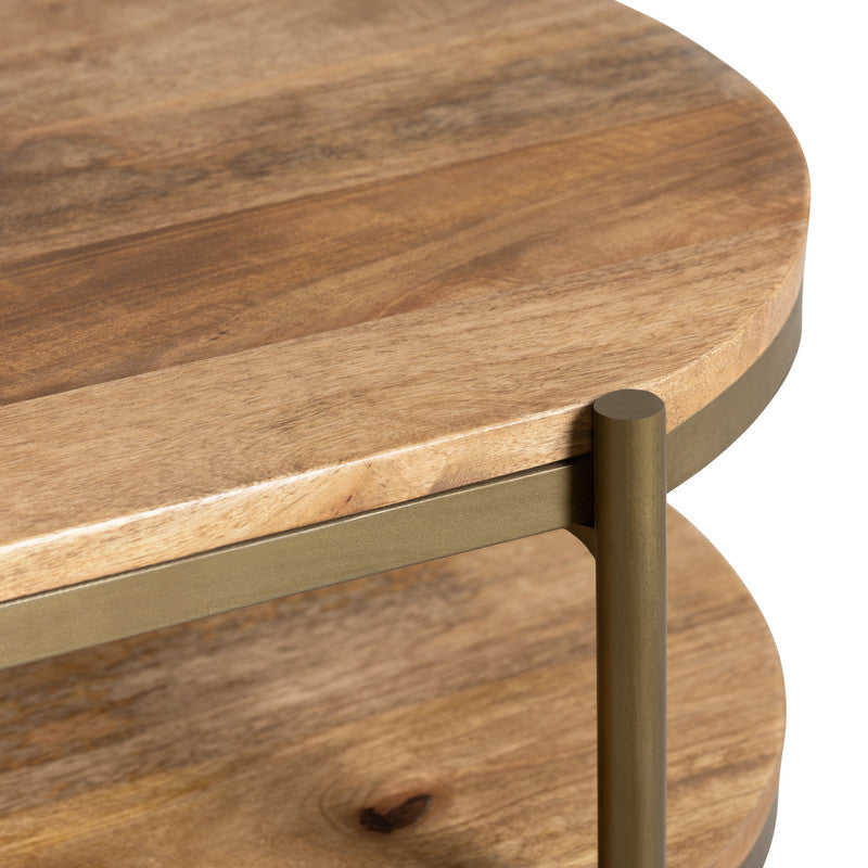 Rockwell Brown/Gold End Table by Crestview at Eve Furniture